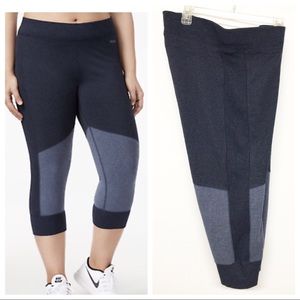 Calvin Klein color block banded Athletic Capri